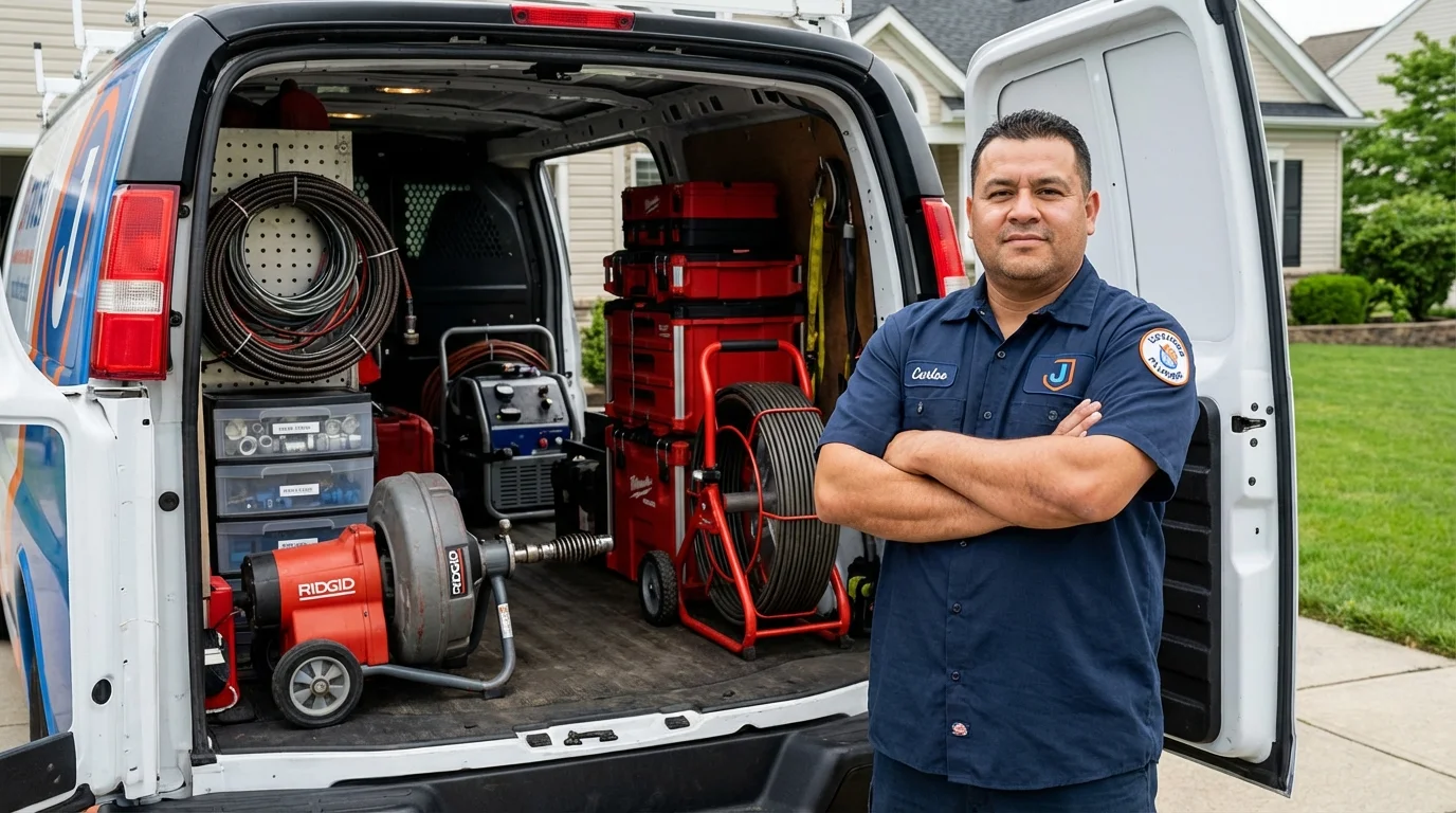 Professional drain cleaning equipment and Johns Plumbing LLC plumber in Big Spring