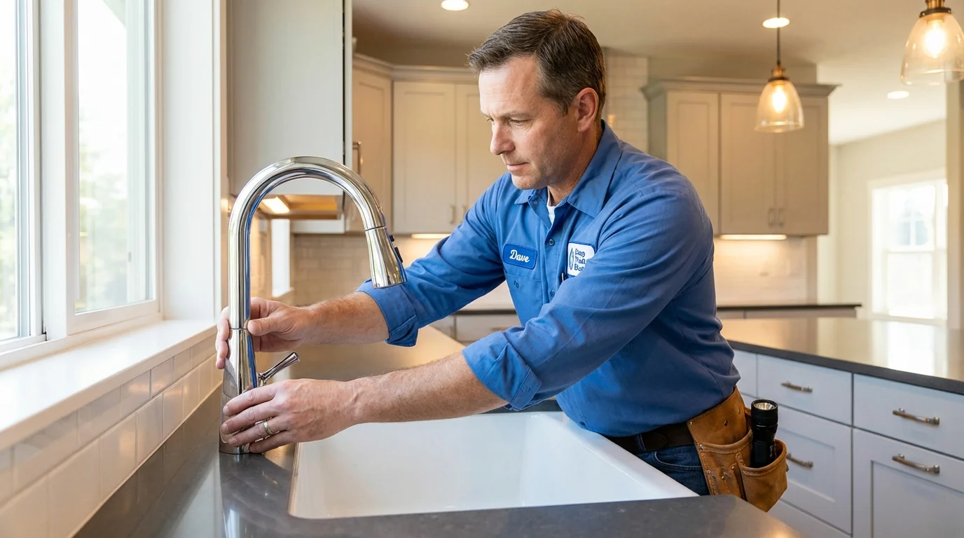 Kitchen faucet installation by Johns Plumbing LLC in Big Spring
